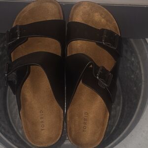 Torrid Black and Brown Sandals